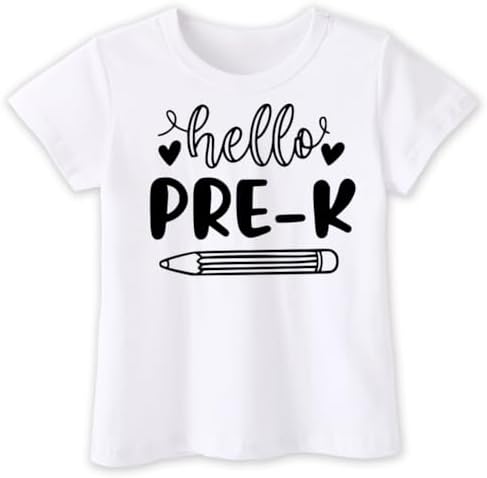 Back to School Pre K Shirt for Toddler Baby Boys Girls Kids, First Day of Pre School, Back to School Pre Kindergarten Tee