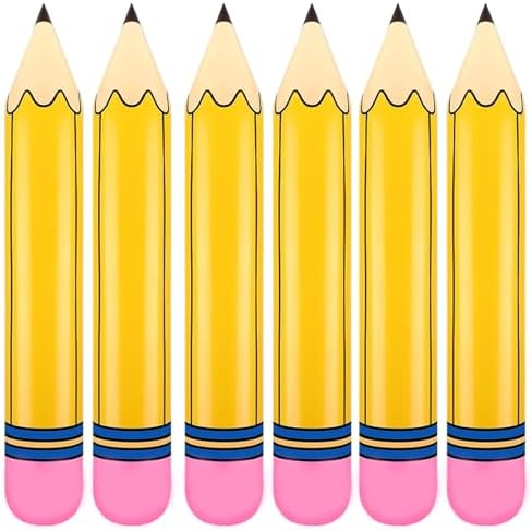 27 Inch Giant Large Inflatable Pencil Back to School Graduation Decor Hanging Inflatable Pencil Classroom Decoration for Back to School Classroom Garden Room Birthday Party Decorations