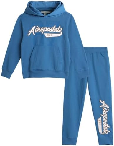 AEROPOSTALE Boys’ Sweatsuit Set – 2 Piece Fleece Hoodie Sweatshirt and Jogger Sweatpants – Matching Pants Set for Boys (4-12)