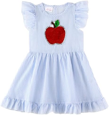 HH Family Back to School Outfits for Girls Kids Toddler Kindergarten Preschool Elementary Classroom Casual Dress