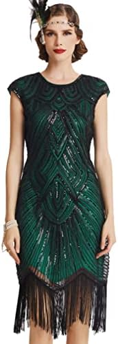 BABEYOND Women’s Flapper Dresses 1920s Beaded Fringed Great Gatsby Dress